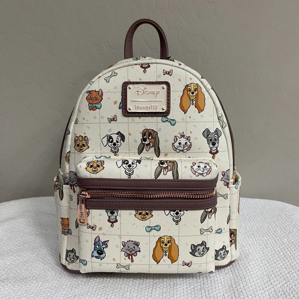 LOUNGEFLY ~ Disney Pet Heads AOP Box Lunch Exclusive Mini Backpack - NWT & RARE!